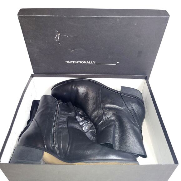 Intentionally Blank Nancy Ultra Soft Black Leather Ankle Boots Zip Spain US 10 - Picture 5 of 10